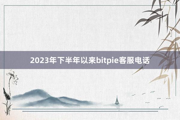 2023年下半年以来bitpie客服电话