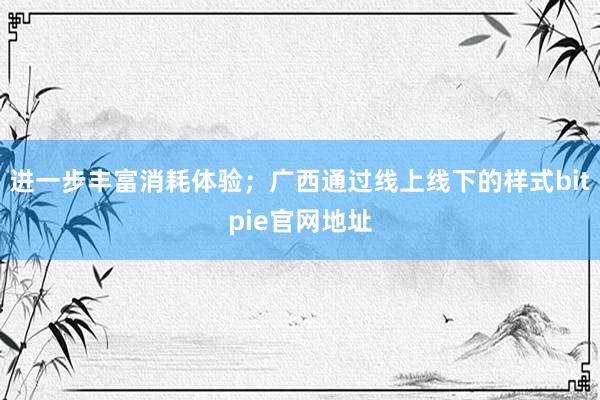 进一步丰富消耗体验；广西通过线上线下的样式bitpie官网地址