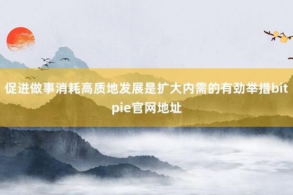 促进做事消耗高质地发展是扩大内需的有劲举措bitpie官网地址