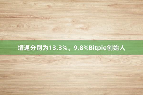 增速分别为13.3%、9.8%Bitpie创始人