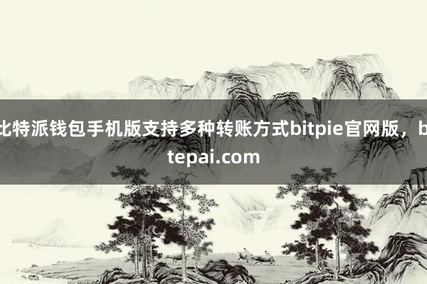 比特派钱包手机版支持多种转账方式bitpie官网版，bitepai.com