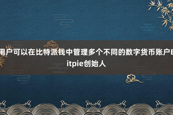 用户可以在比特派钱中管理多个不同的数字货币账户Bitpie创始人