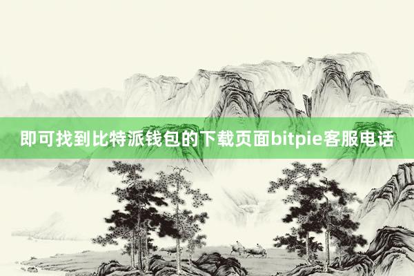 即可找到比特派钱包的下载页面bitpie客服电话