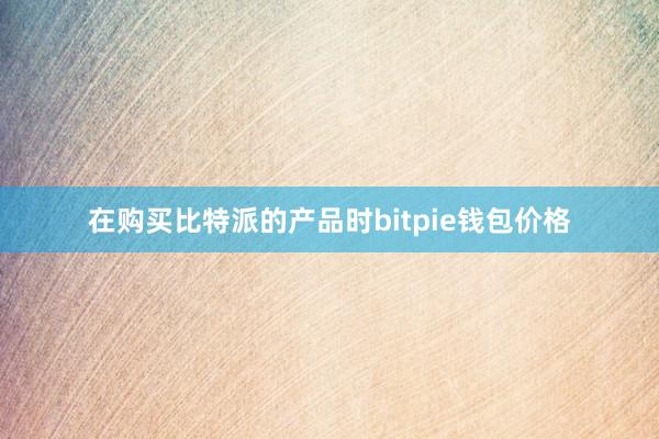 在购买比特派的产品时bitpie钱包价格