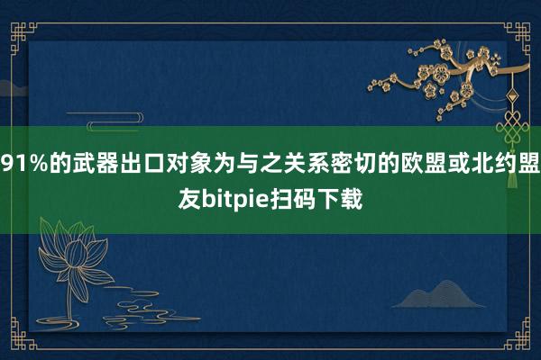 91%的武器出口对象为与之关系密切的欧盟或北约盟友bitpie扫码下载