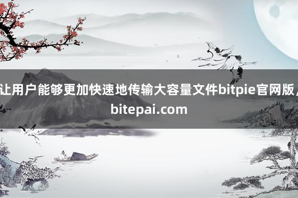 让用户能够更加快速地传输大容量文件bitpie官网版，bitepai.com