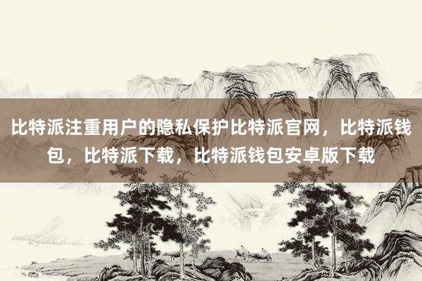 比特派注重用户的隐私保护比特派官网，比特派钱包，比特派下载，比特派钱包安卓版下载