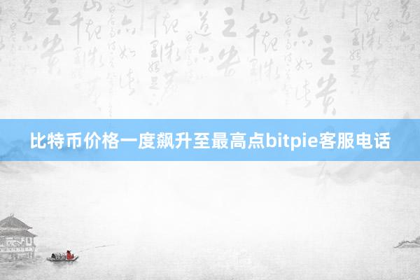 比特币价格一度飙升至最高点bitpie客服电话