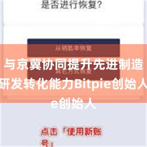 与京冀协同提升先进制造研发转化能力Bitpie创始人