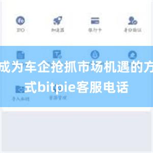 成为车企抢抓市场机遇的方式bitpie客服电话