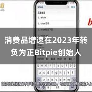 消费品增速在2023年转负为正Bitpie创始人