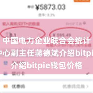 中国电力企业联合会统计与数据中心副主任蒋德斌介绍bitpie钱包价格