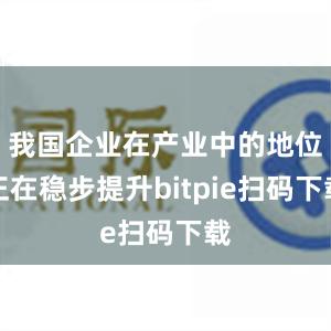 我国企业在产业中的地位正在稳步提升bitpie扫码下载