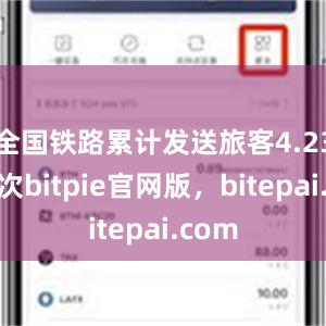 全国铁路累计发送旅客4.23亿人次bitpie官网版，bitepai.com