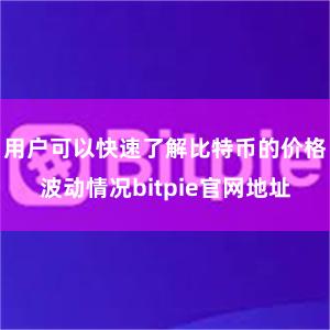 用户可以快速了解比特币的价格波动情况bitpie官网地址