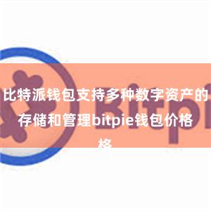 比特派钱包支持多种数字资产的存储和管理bitpie钱包价格